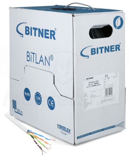 U/UTP 5E МЕДНО 4х2х24AWG 200 mhz BITNER