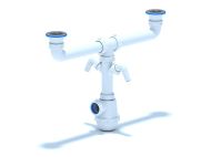 СИФОН ДВОЙНА МИВКА С ИЗВОД ПЕРАЛНЯ 1 1/2" Х 32/40
