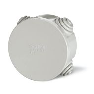 Кутия ф65х40мм IP55, UV, 4 кабелни мембрани за PG16, затваряне на клик, new, серия Cubox Scame