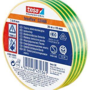 ИЗОЛИРБАНД TESA ЖЪЛТО-ЗЕЛЕН 19 ММ, 20 М