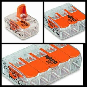 КЛЕМА WAGO УНИВЕРСАЛНА ЗА 2 ПРОВОДНА 0,08-4 ММ2