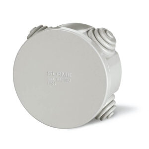 Кутия ф65х40мм IP55, UV, 4 кабелни мембрани за PG16, затваряне на клик, new, серия Cubox Scame