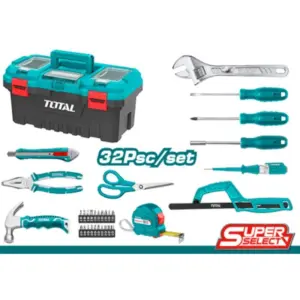 КОМПЛЕКТ КУФАР С РЪЧНИ ИНСТР. 32 Ч TOTAL