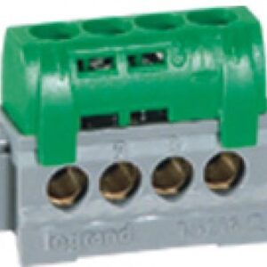 КЛЕМА ЗЕМЯ ИЗОЛИРАНА 4х16 ММ2 ЗЕЛЕНА LEGRAND