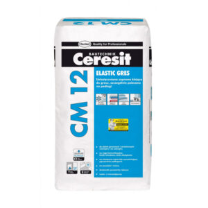 ЛЕПИЛО ЦИМЕНТОВО CERESIT CM 12 ELASTIK 25 KГ СИВО