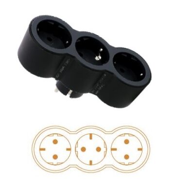 АДАПТЕР ЗА КОНТАКТ 3 Х ШУКО ЧЕРЕН NEW Legrand АДАПТЕР ЗА КОНТАКТ 3 Х ШУКО ЧЕРЕН NEW Legrand