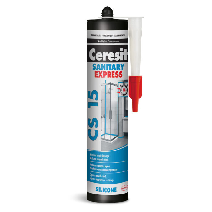 СИЛИКОН САНИТАРЕН ЦЕРЕЗИТ CS 15 БЕЗЦВЕТЕН ЕКСПРЕС